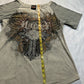 (L/XL)bedazzled harley davidson wings top