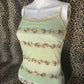 (XS)vtg early 2000s lace floral tank top