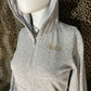 (S-M)light grey & gold juicy couture zip up