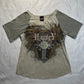(L/XL)bedazzled harley davidson wings top