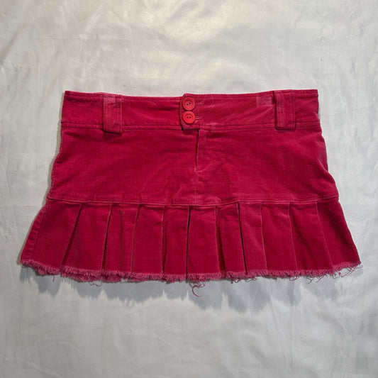 (S)vtg hot pink agaci pleated mini skirt