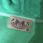 (M)vtg early 2000s green terry cloth zip up