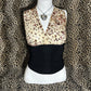 (S) lace black tank top