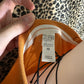 (M) orange long sleeve henley top