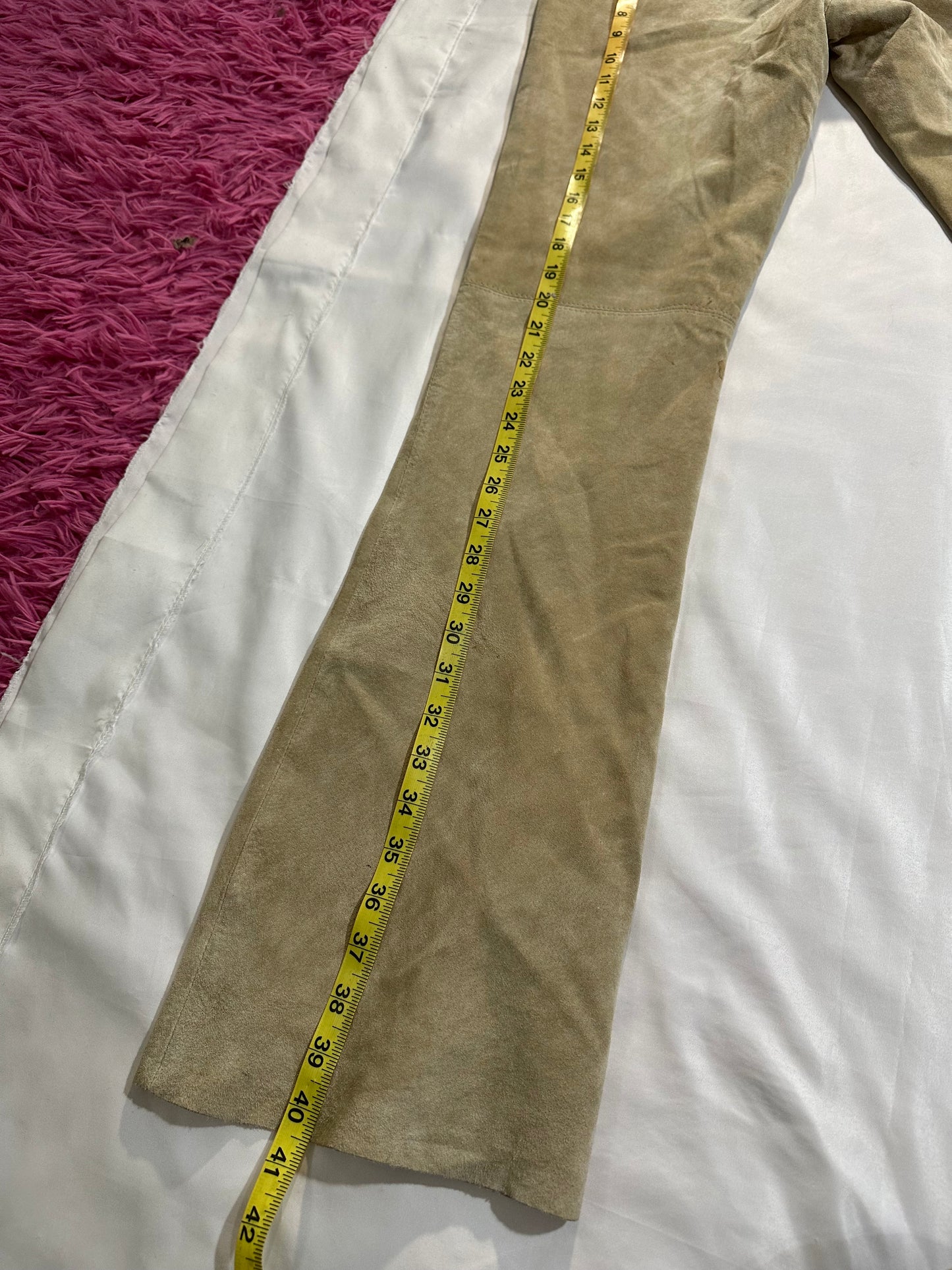 (SZ 3)vtg rampage suede leather tie up bottoms