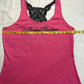 (XL)pink mesh harley davidson tank top