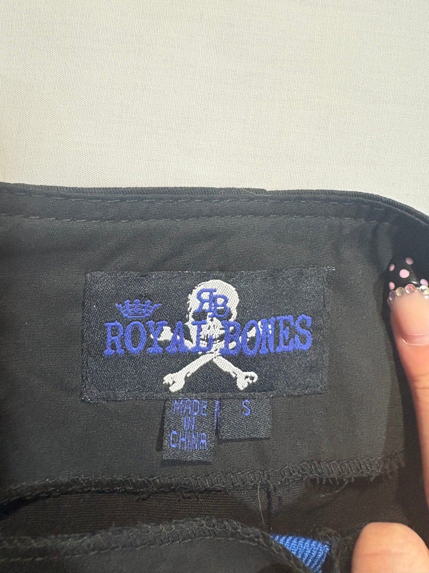 (M)vtg royal bones blue plaid pleated skirt