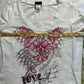 (M)cyber y2k styled white & pink long sleeve