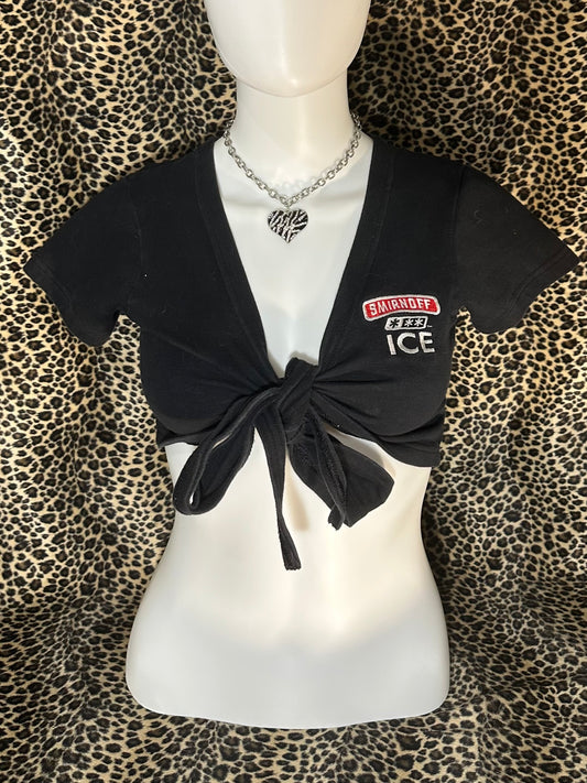 (OS)vtg smirnoff ice black tie up top