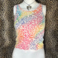 (XS)rainbow leopard print tank top