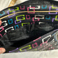 early 2000s guess monogram belted messenger bag