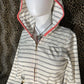 (S)vtg early 2000s rare striped coral juicy couture zip up