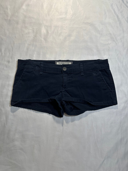 (SZ 2)early 2000s navy abercrombie & fitch mini shorts