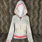 (S)vtg early 2000s rare striped coral juicy couture zip up