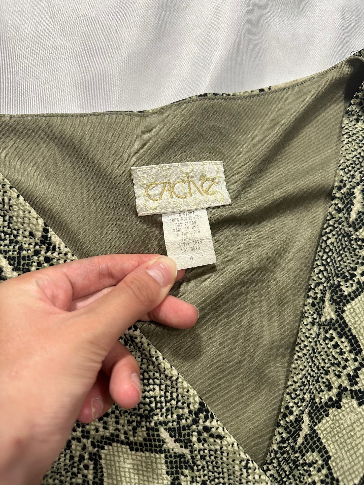 y2k cache snake skin tank top