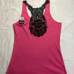(XL)pink mesh harley davidson tank top