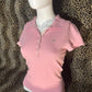 (M)pink & green polo shirt