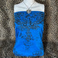 (M-L)reworked bedazzled cross tube top