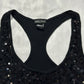 2000s black sparkly wet seal tank top