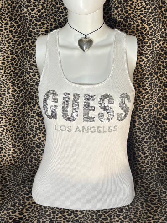 (S)early 2000s white guess tank top