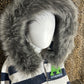(L)reworked hand sewn vtg aeropastle fur zip up