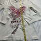 (M)cyber y2k styled white & pink long sleeve