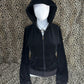 (M)juicy couture black velour zip up