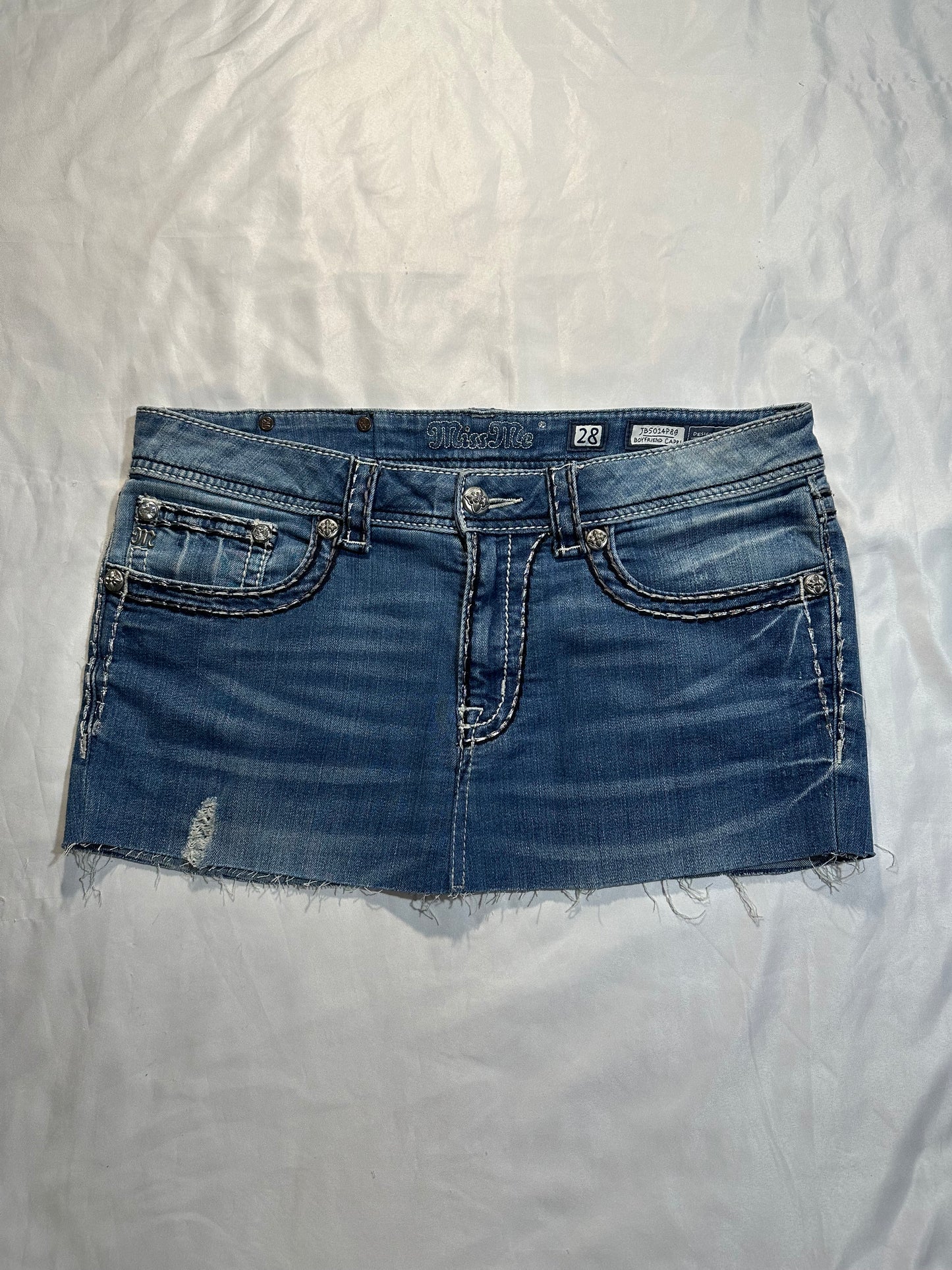 (sz 28)reworked miss me mini skirt