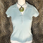 (S)vtg early 2000s baby blue polo shirt