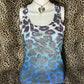 (L)y2k grunge leopard print cross tank top