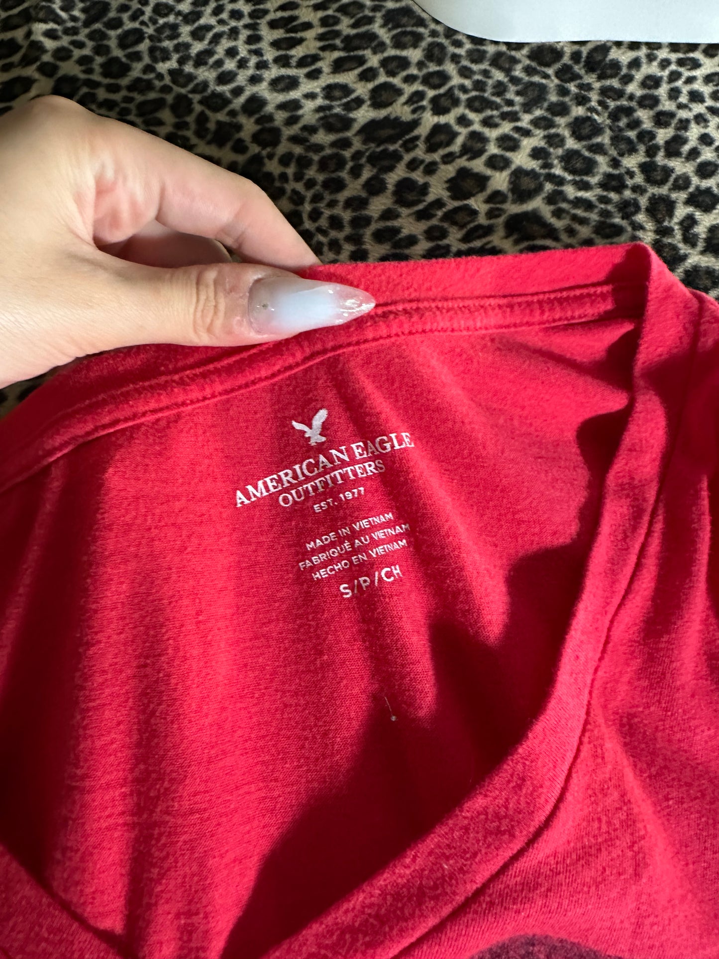 (S)american eagle outfitters red top