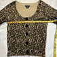 (S)vtg guess jeans leopard print cardigan