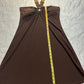 (XL)brown summer beaded halter dress