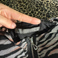 (M-L)mcbling zebra print zip up tank top
