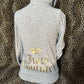 (S-M)light grey & gold juicy couture zip up