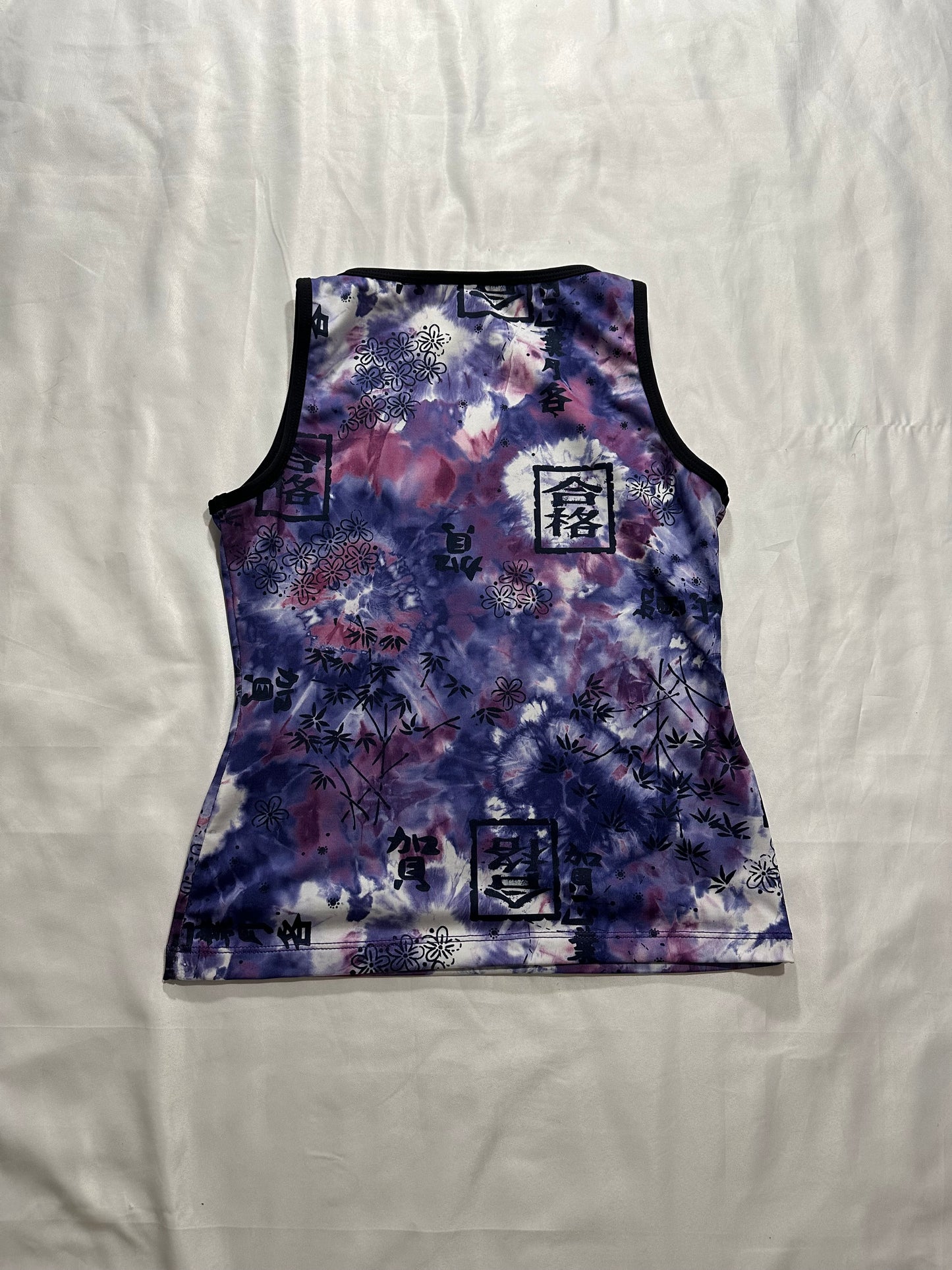 purple chinese letter tank top