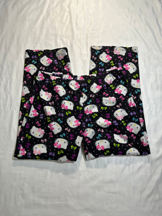 (L)sanrio hk black bow pj pants