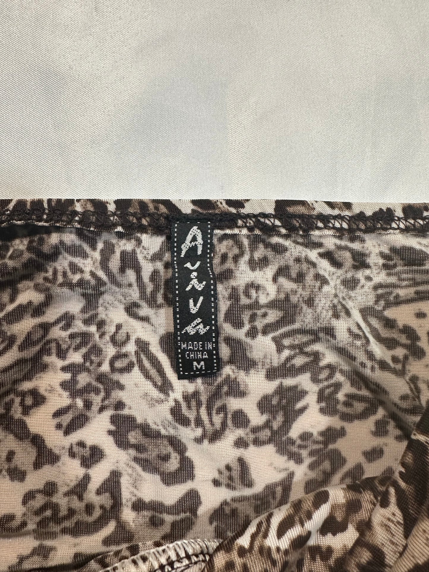 (M)vtg leopard print mini dress/tube top