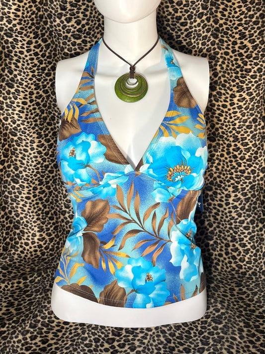 (M)blue summer halter top