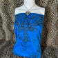 (M-L)reworked bedazzled cross tube top