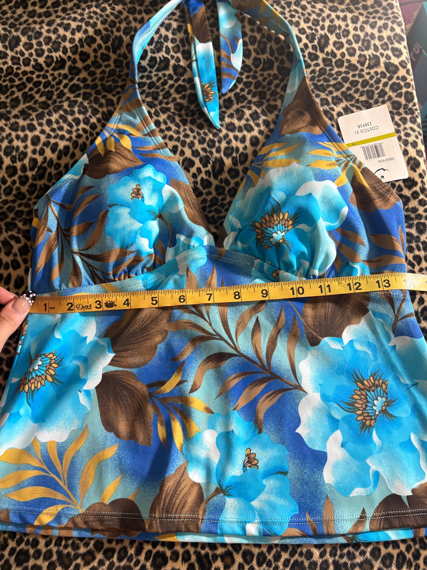 (M)blue summer halter top