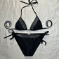 (M)early 2000s black sequin calvin klein 2pc bikini