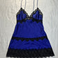 (S)vs lace indigo slip dress