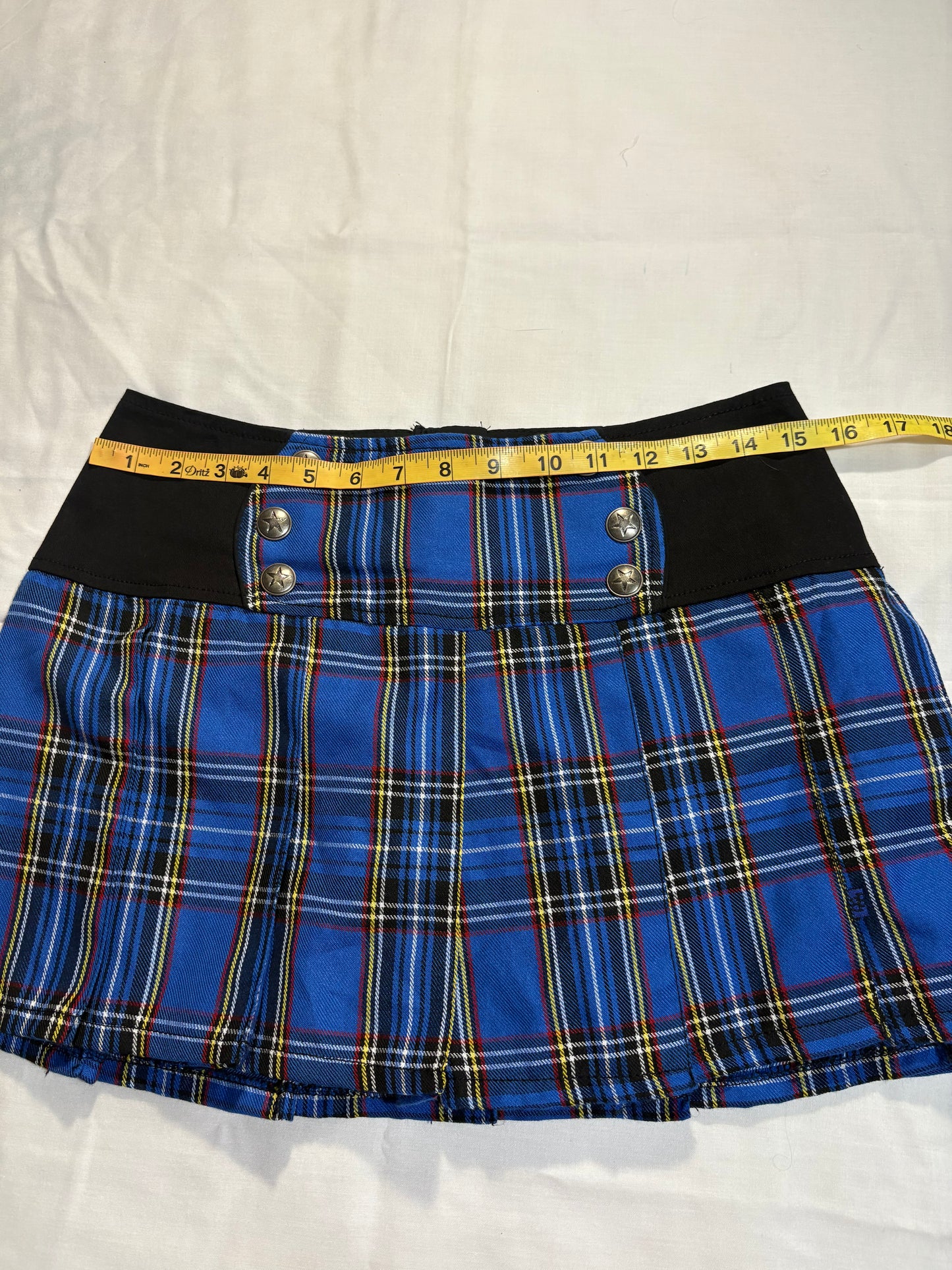 (M)vtg royal bones blue plaid pleated skirt