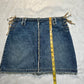 (XS)vtg route 66 tie up denim skirt