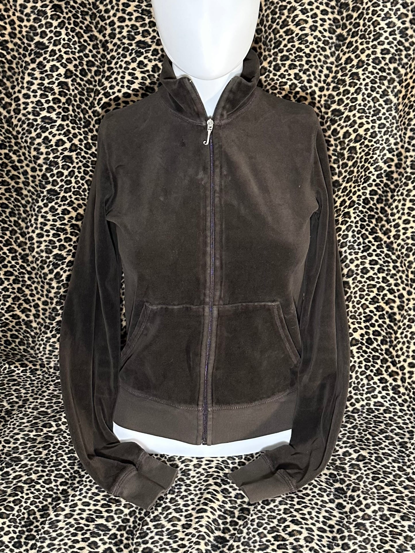 (S)vtg juicy couture brown velour zip up