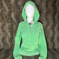 (M)vtg early 2000s green terry cloth zip up