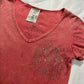 bedazzled vocal cross angel wings top