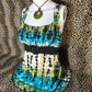 (S)iz byer blue & green babydoll tank top