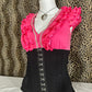 deadstock nwt pink & black corset top
